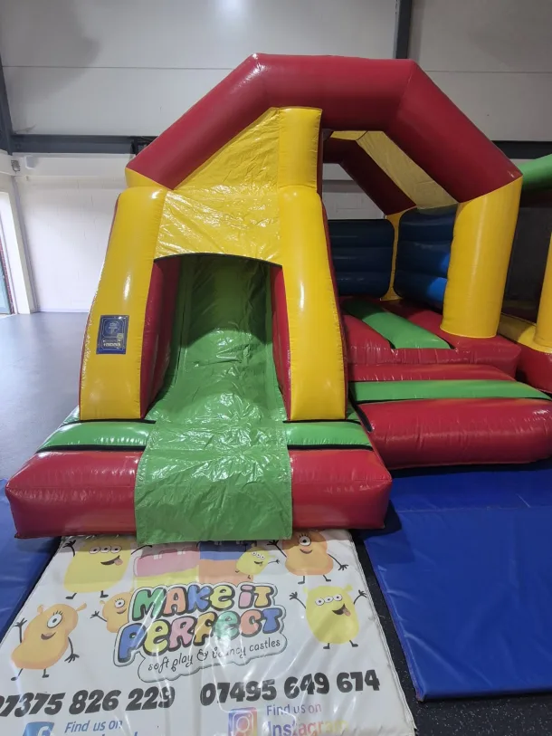 Blue And Red Slide Castle