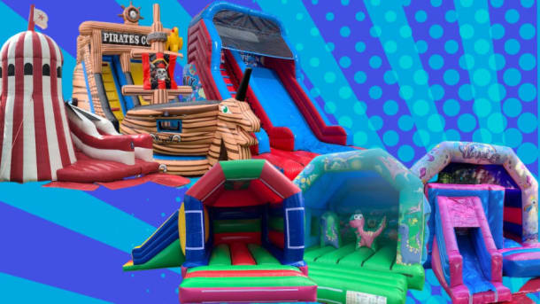 Inflatable High Slide And Any Combi Bouncy Castle