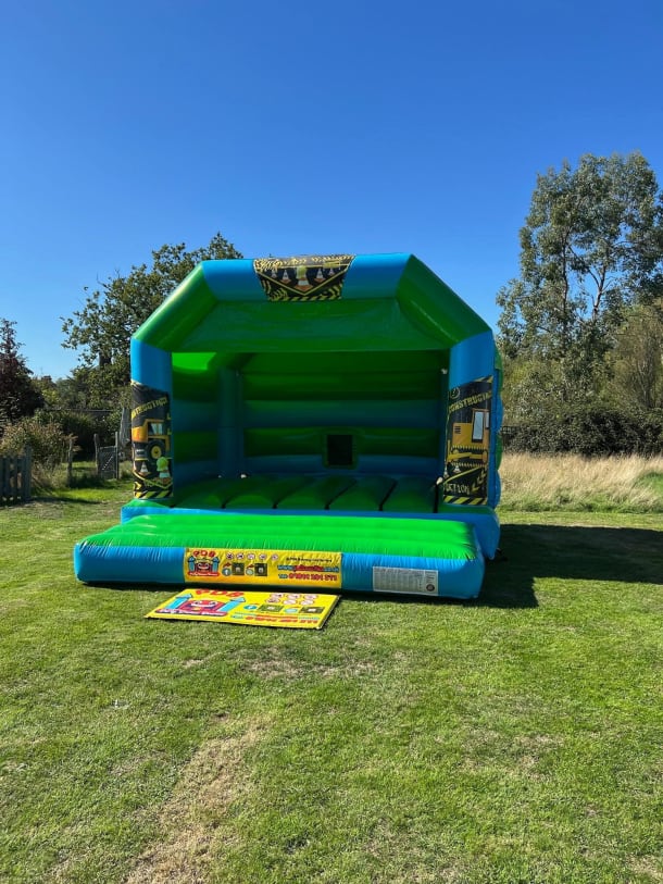 Construction Themed Green And Blue Castle