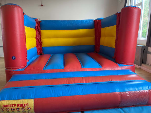 Red Blue And Yellow Low Height Bouncy Castle