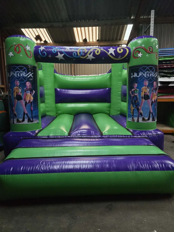 Green And Purple K-pop Demon Hunters H Frame Bouncy Castle