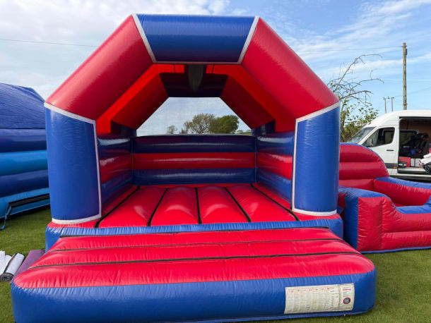 Wide Red And Blue Bouncy Castle 12ft X 15ft