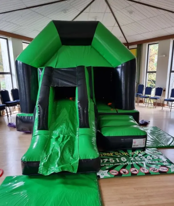 Green And Black Front Slide Disco Castle 12x17ft