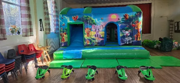 Jungle Activity Castle And Jungle Slide With Didi Cars