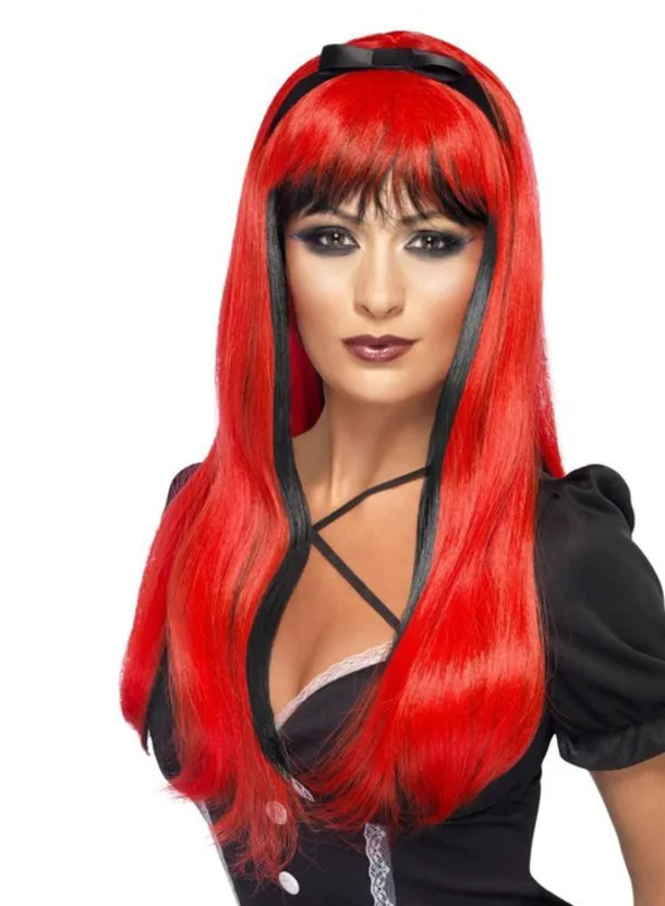 Red And Black Wig