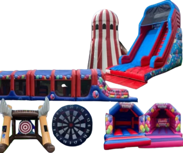 Giant Obstacle Course  Mega Slide  Kids Bouncy Castle  Inflatable Game