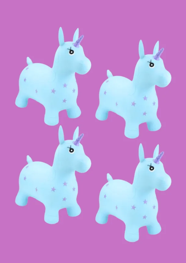 Blue Unicorn Hoppers