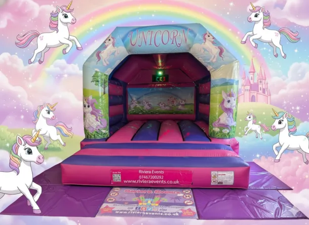 Unicorn Disco Bouncy Castle