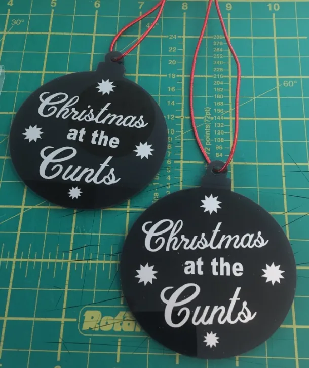 Christmas At The Cunts  Tree Baulble