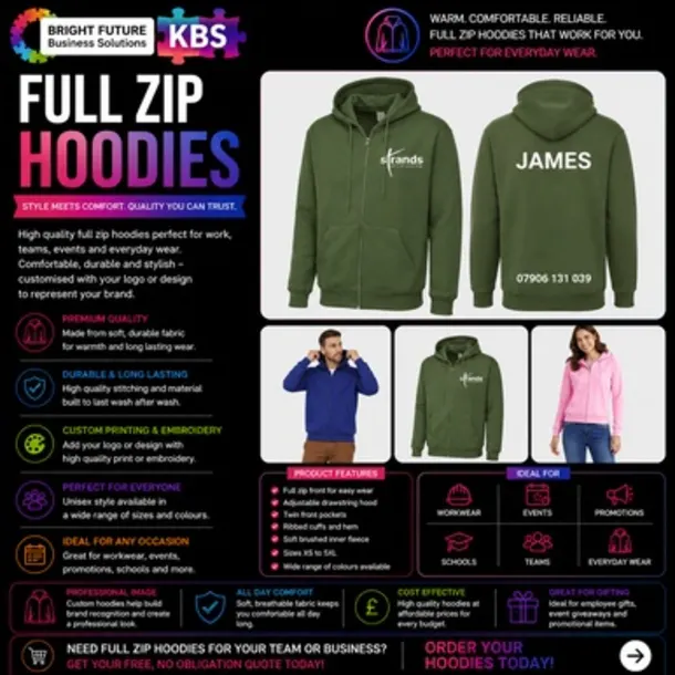 Full Zip Hoodies With Pockets