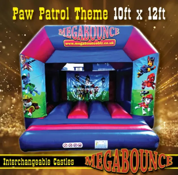10ft X 12ft Paw Patrol Interchangeable Bouncy Castle