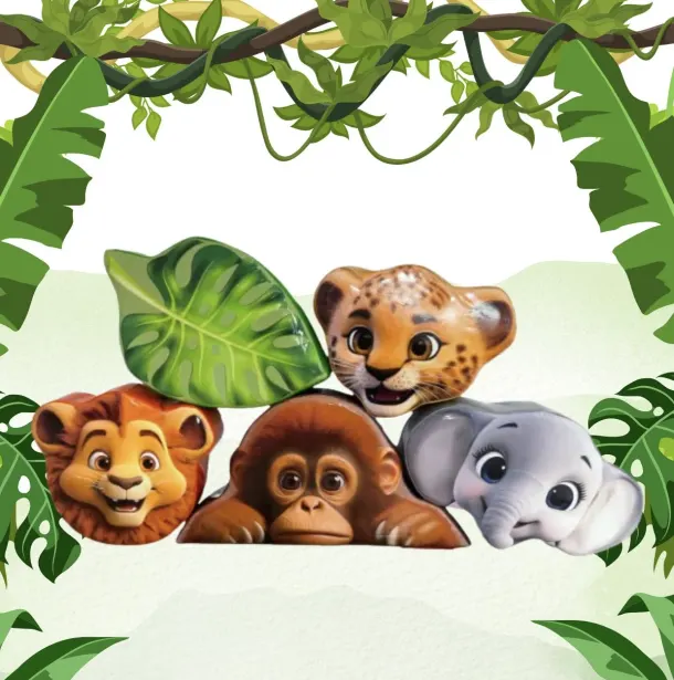 5 X Jungle Head Soft Play Shapes