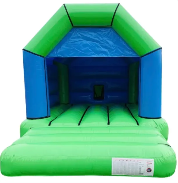Green And Blue Bouncy Castle Hire