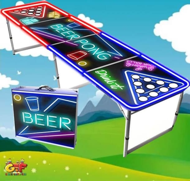 Led Light Beer Pong Table GF Bouncy Castles