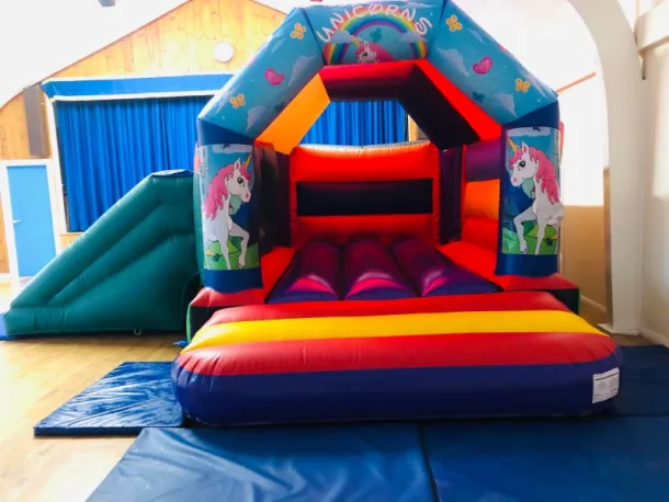 Unicorn Bouncy Castle With Slide