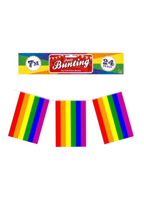 Rainbow/pride Nylon Bunting 7m (24 Flags)