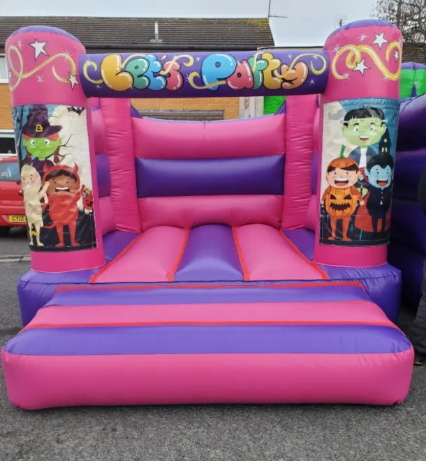 Pink And Purple Halloween H Frame Bouncy Castle