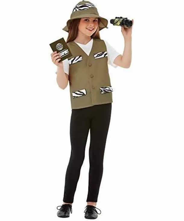 Kids Explorer Unisex (hat Waistcoat Binoculars Passport And Badges)