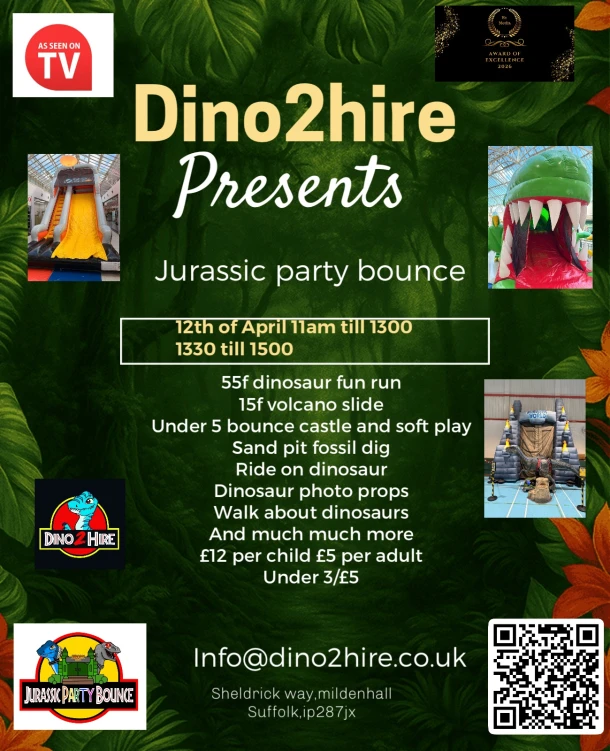 Jurassic Party Bounce  Mildenhall