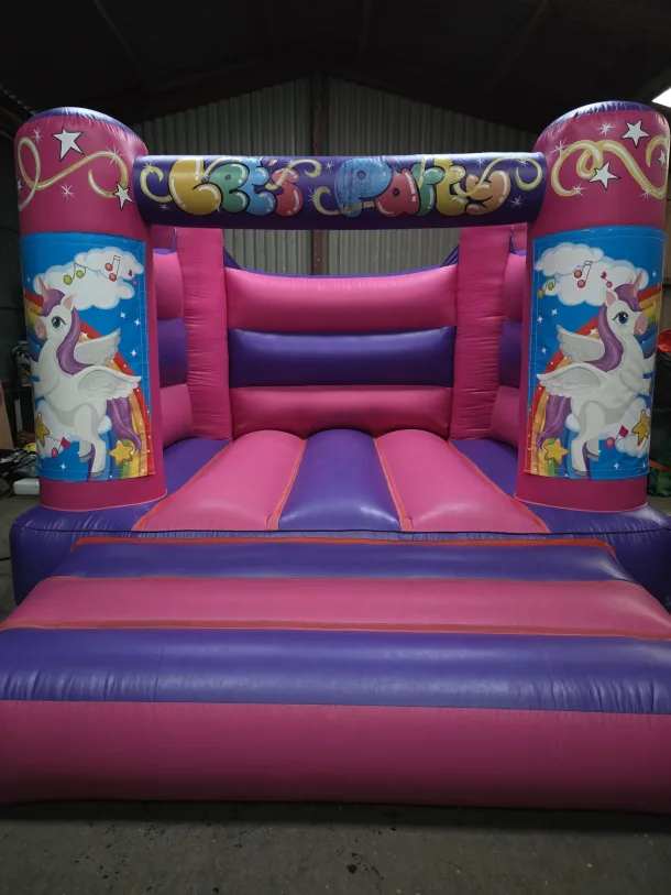 Pink And Purple Unicorn H Frame Bouncy Castle