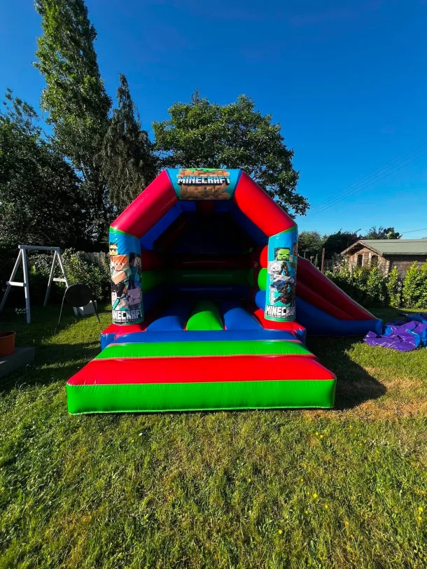 Minecraft Green And Red Castle With Side Slide