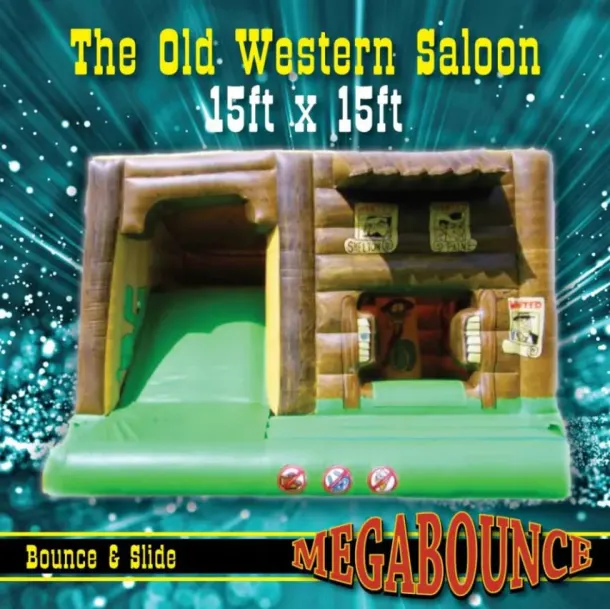 15ft X 15ft The Old Western Saloon Bounce And Front Slide