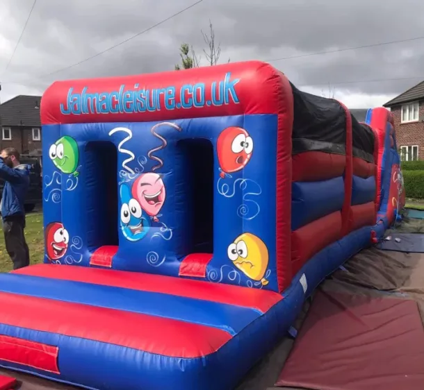 Party Themed Assault Course With Lights  48 X 12 Feet Music