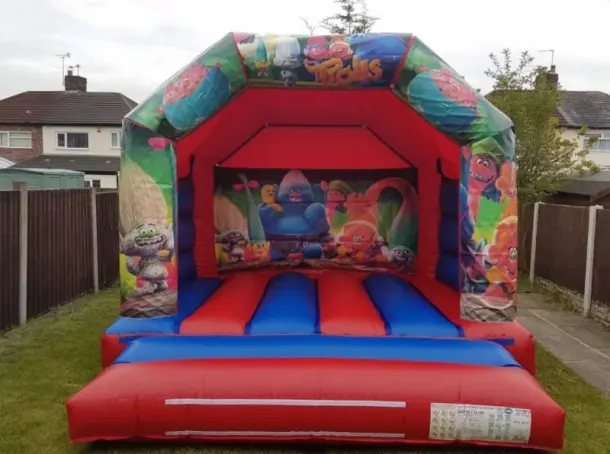 Trolls Blue And Red Bouncy Castle