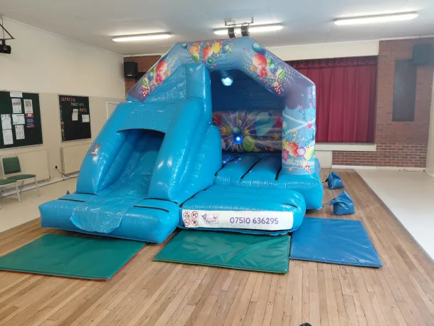 Blue Party Bounce And Slide Disco Combo