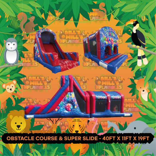 Obstacle Course And Super Slide