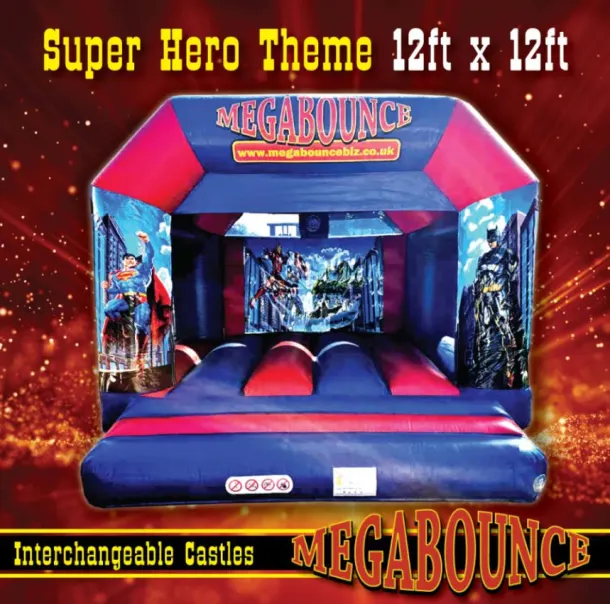 12ft X 12ft Super Hero Interchangeable Bouncy Castle