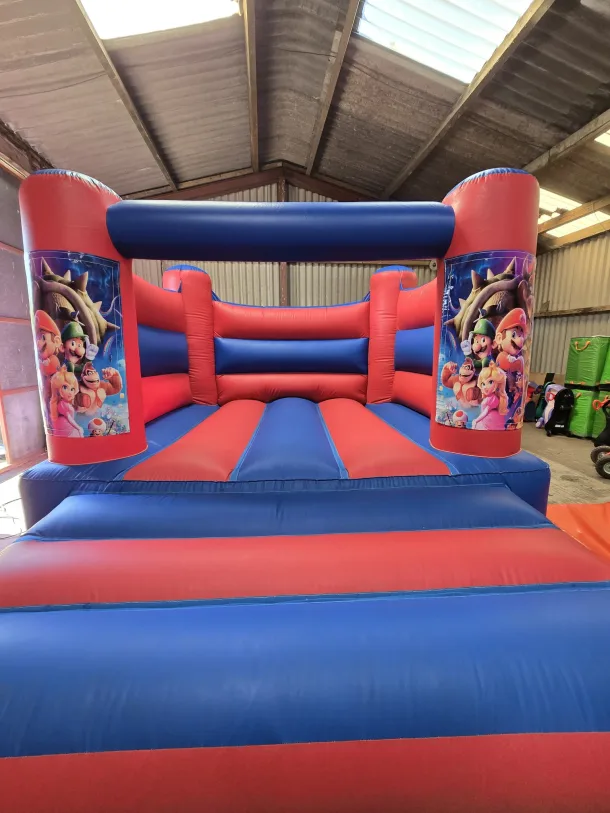 Red And Blue Super Mario H Frame Bouncy Castle