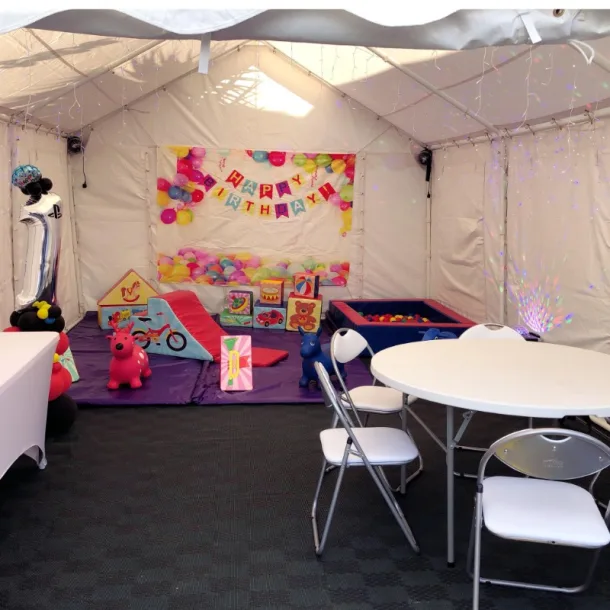 4m X 6m Marquee With Toy Box Soft Play