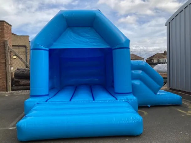 14 X17 A Frame Light Blue Slide Bounce Combi Castle