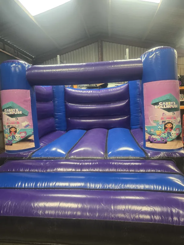 Blue And Purple Gabby Dolls House Bouncy Castle