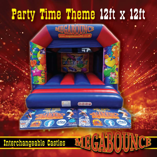 12ft X 12ft Party Time Themed Bouncy Castle