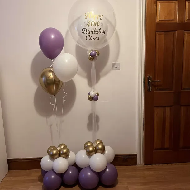 Birthday Balloons With Bubble Balloon