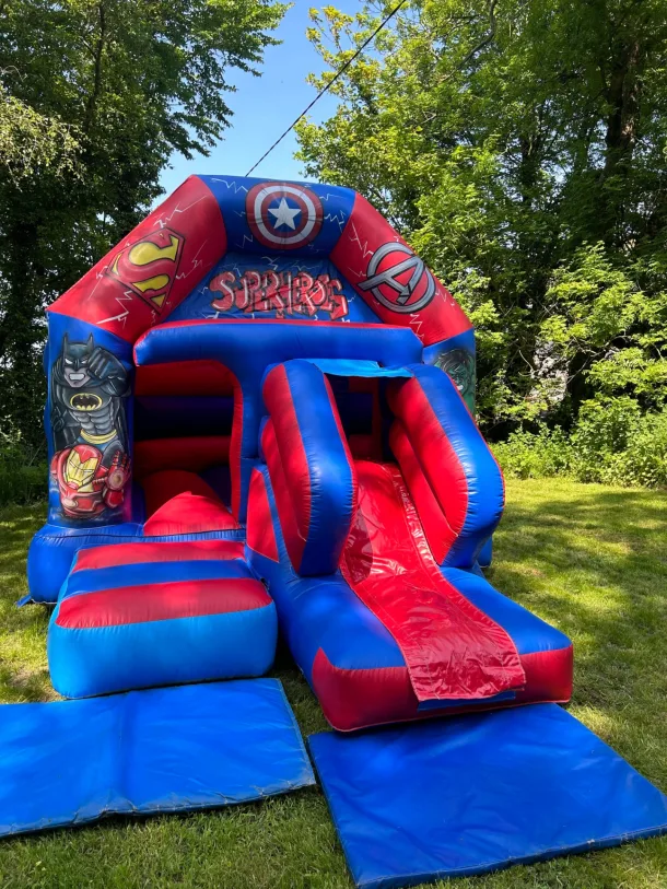 Superhero Front Slide Bouncy Castle