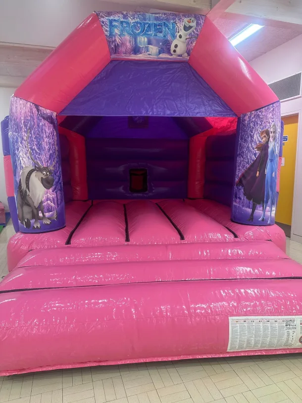 Pink Frozen Bouncy Castle