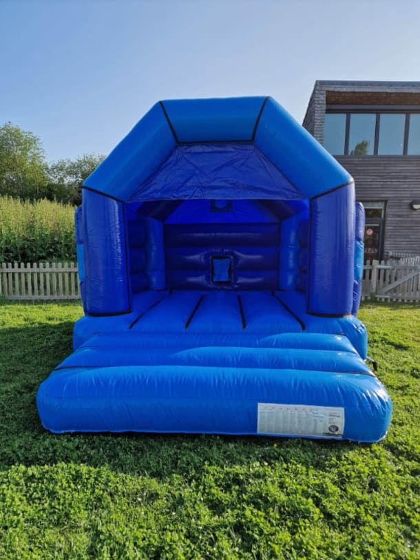 Plain Blue Bouncy Castle