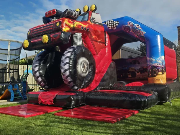 Monster Truck Combi 15x12ft Bouncy Castle With Slide