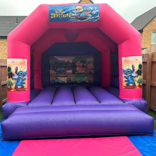 15ft X 12ft Pink And Purple Castle - Lilo And Stitch Theme