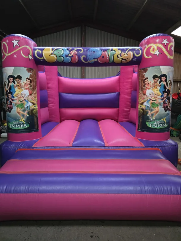 Pink And Purple Tinkerbell H Frame Bouncy Castle
