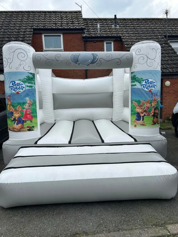 Grey White Peter Rabbit Bouncy Castle