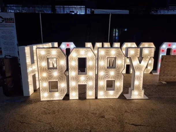 Baby Light Up Letters For Hire