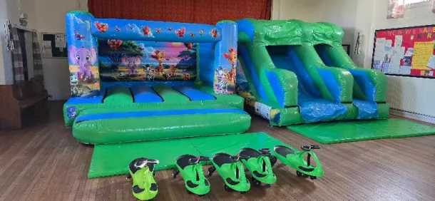 Jungle Castle With Jungle Slide And Didi Cars
