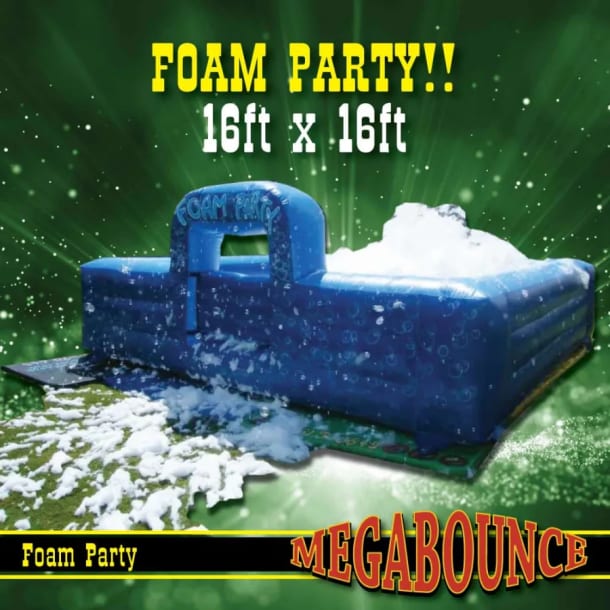 5pm - 11pm Time Slot Foam Party 16ft X 16ft