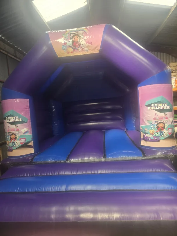 Blue And Purple A Frame Bouncy Castle Gabby Dolls House
