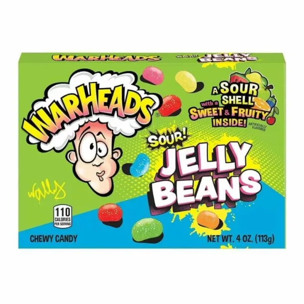 Warheads Sour Jelly Beans Theatre Box