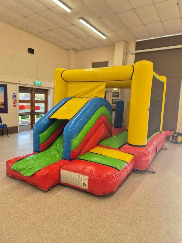 Multi Coloured Combi Castle With Front Slide